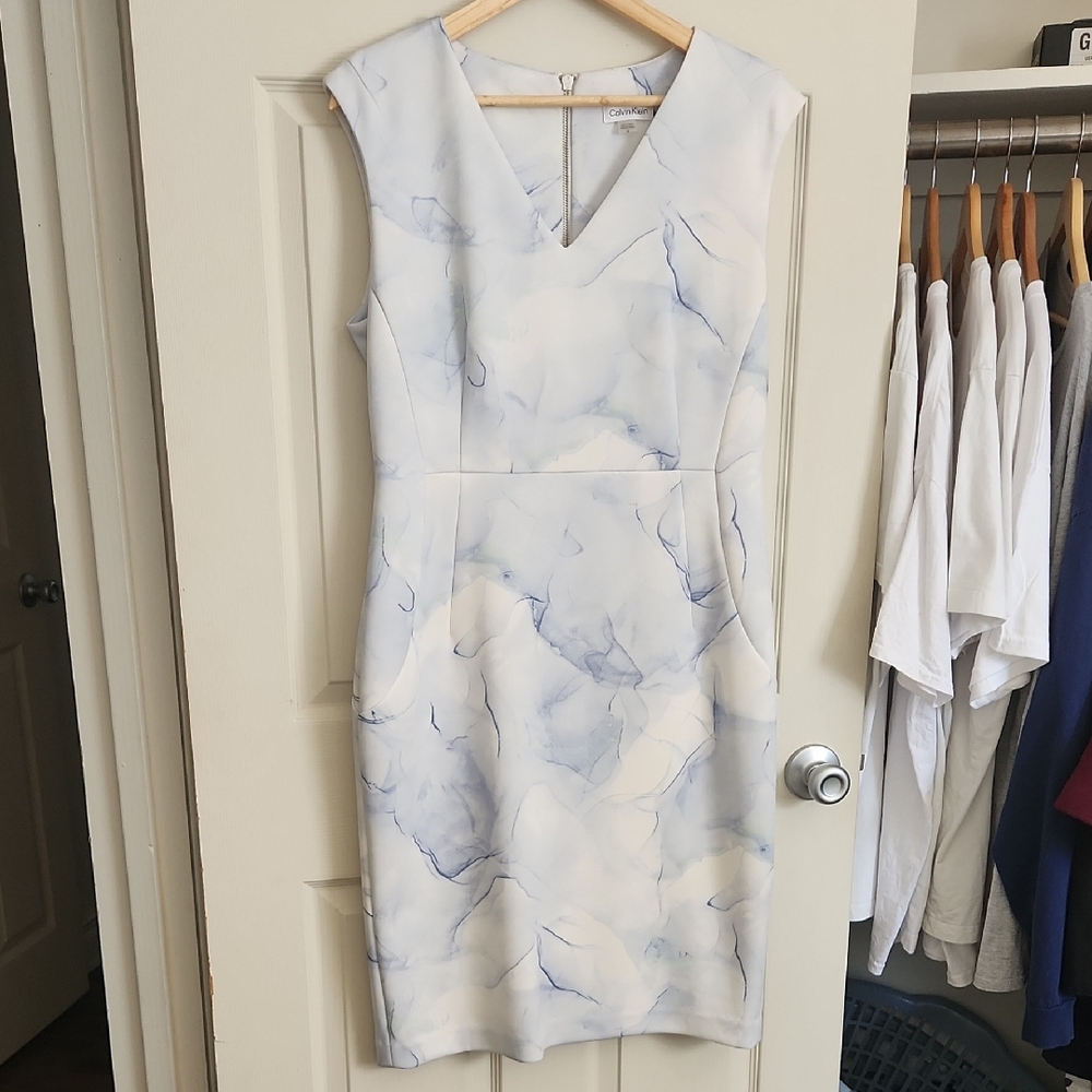 Calvin Klein Marbled Pattern Dress Size 14